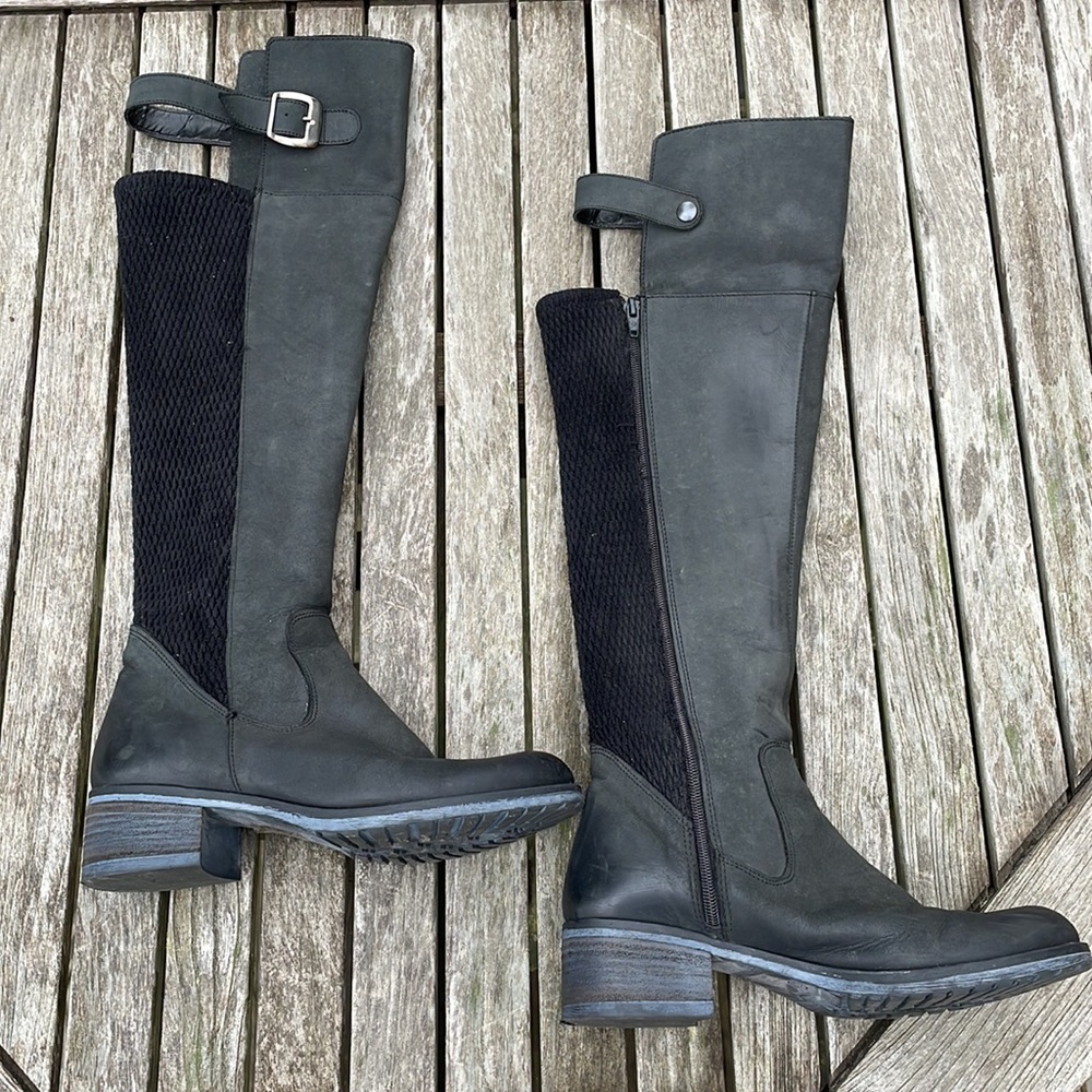 Summit White Mountain Sz 7 37 OTK Over the Knee Lizzie Nubuck Stretch Boots